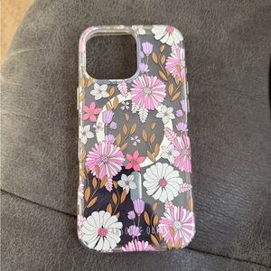 Floral Pattern Phone Case - Pink and White